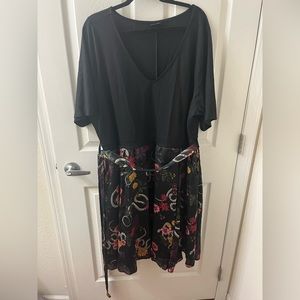 Torrid Floral and Snake V-Neck Dress